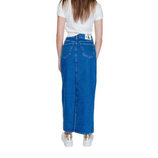 Calvin Klein Jeans Blue Cotton Skirt $251.00 Calvin Klein Jeans Luzworld