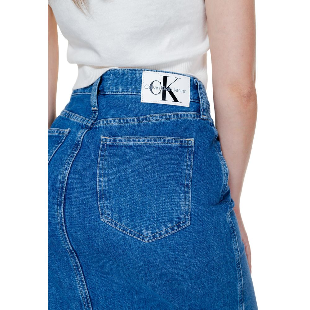 Calvin Klein Jeans Blue Cotton Skirt $251.00 Calvin Klein Jeans Luzworld