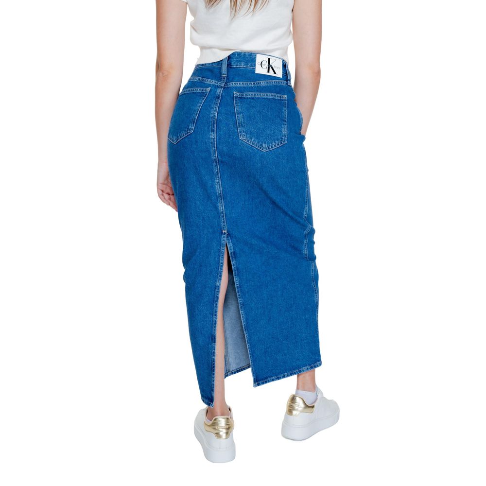 Calvin Klein Jeans Blue Cotton Skirt $251.00 Calvin Klein Jeans Luzworld