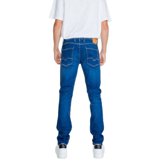 Replay Blue Cotton Relaxed Fit Jean $490.00 Replay Luzworld