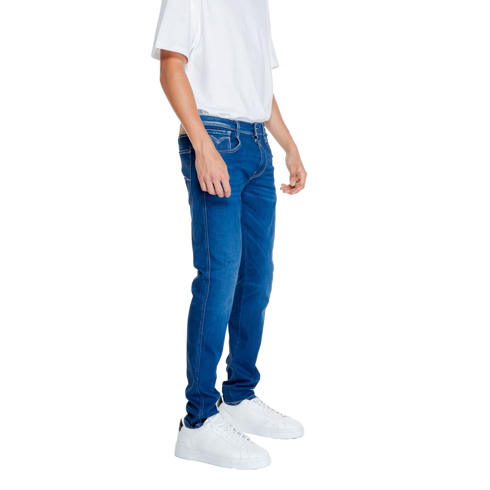 Replay Blue Cotton Relaxed Fit Jean $490.00 Replay Luzworld
