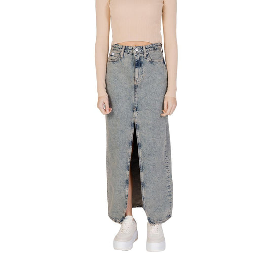 Calvin Klein Jeans Blue Cotton Skirt $256.00 Calvin Klein Jeans Luzworld