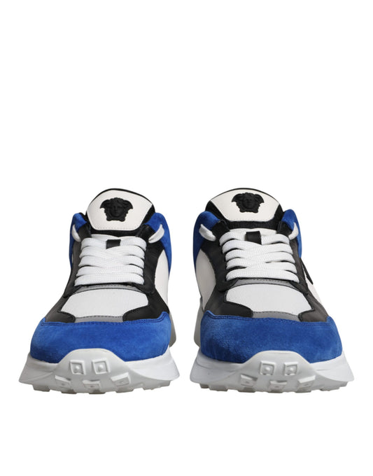 Versace Multicolor Canvas Quad Fabric Medusa Low Top Sneakers Shoes $1334.00 Versace Luzworld