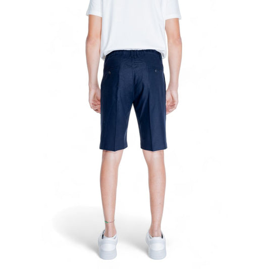 Antony Morato Blue Linen Bermuda $194.00 Antony Morato Luzworld