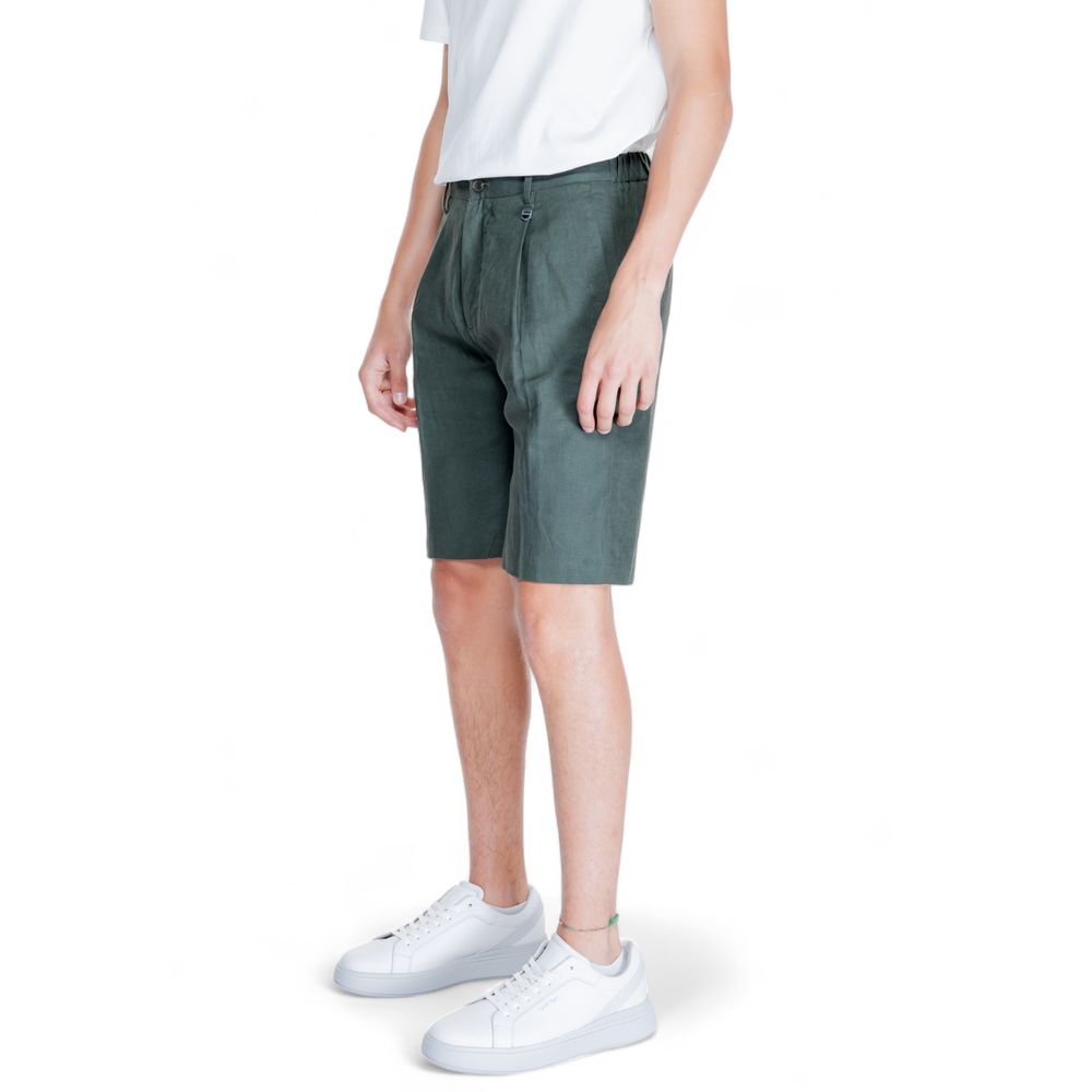 Antony Morato Green Linen Bermuda
