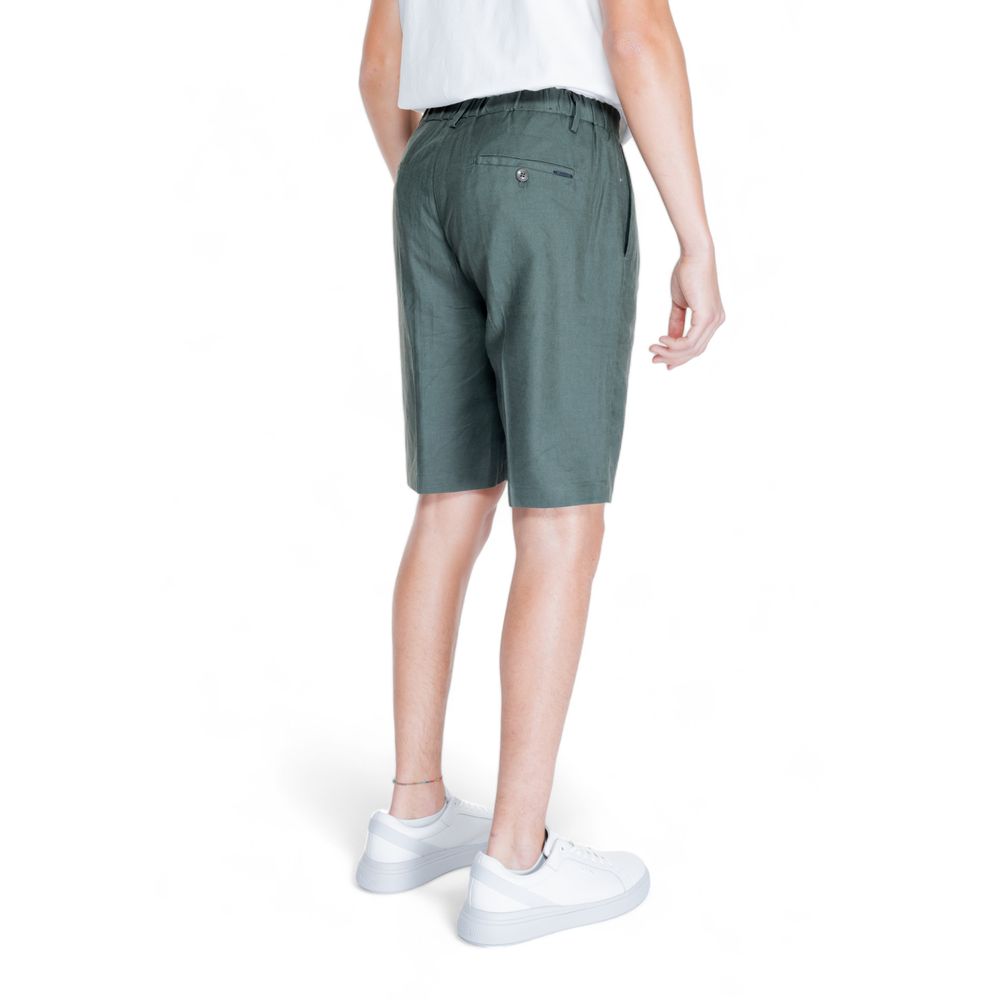 Antony Morato Green Linen Bermuda