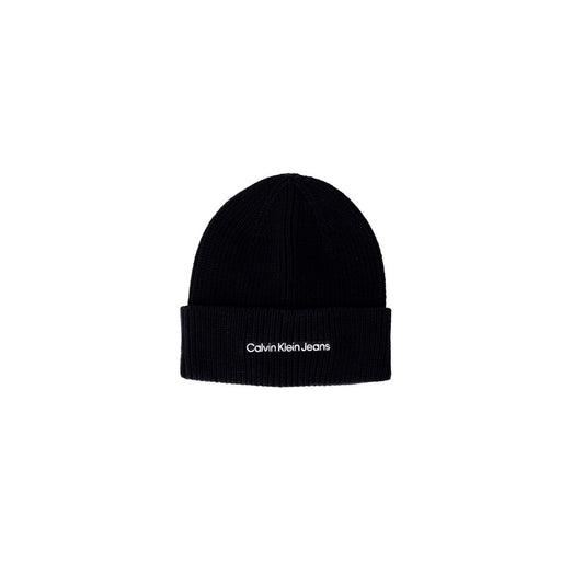 Calvin Klein Jeans Black Cotton Caps Baseball Hat $130.00 Calvin Klein Jeans Luzworld