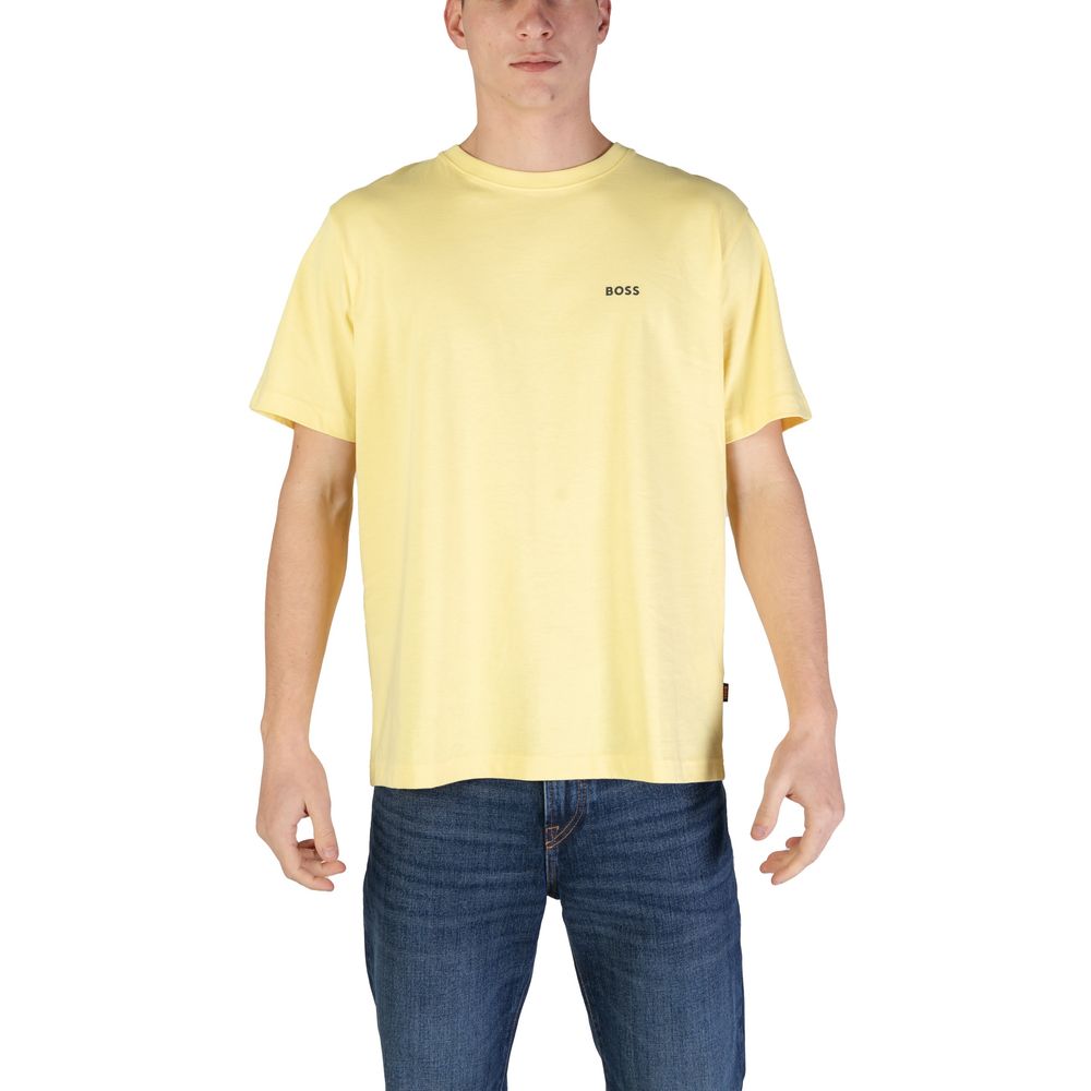 Hugo Boss Yellow Cotton T-Shirt $165.00 Hugo Boss Luzworld