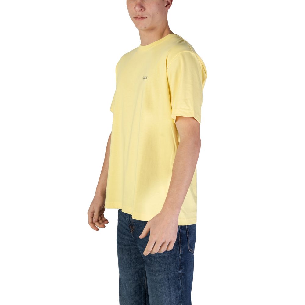 Hugo Boss Yellow Cotton T-Shirt $165.00 Hugo Boss Luzworld