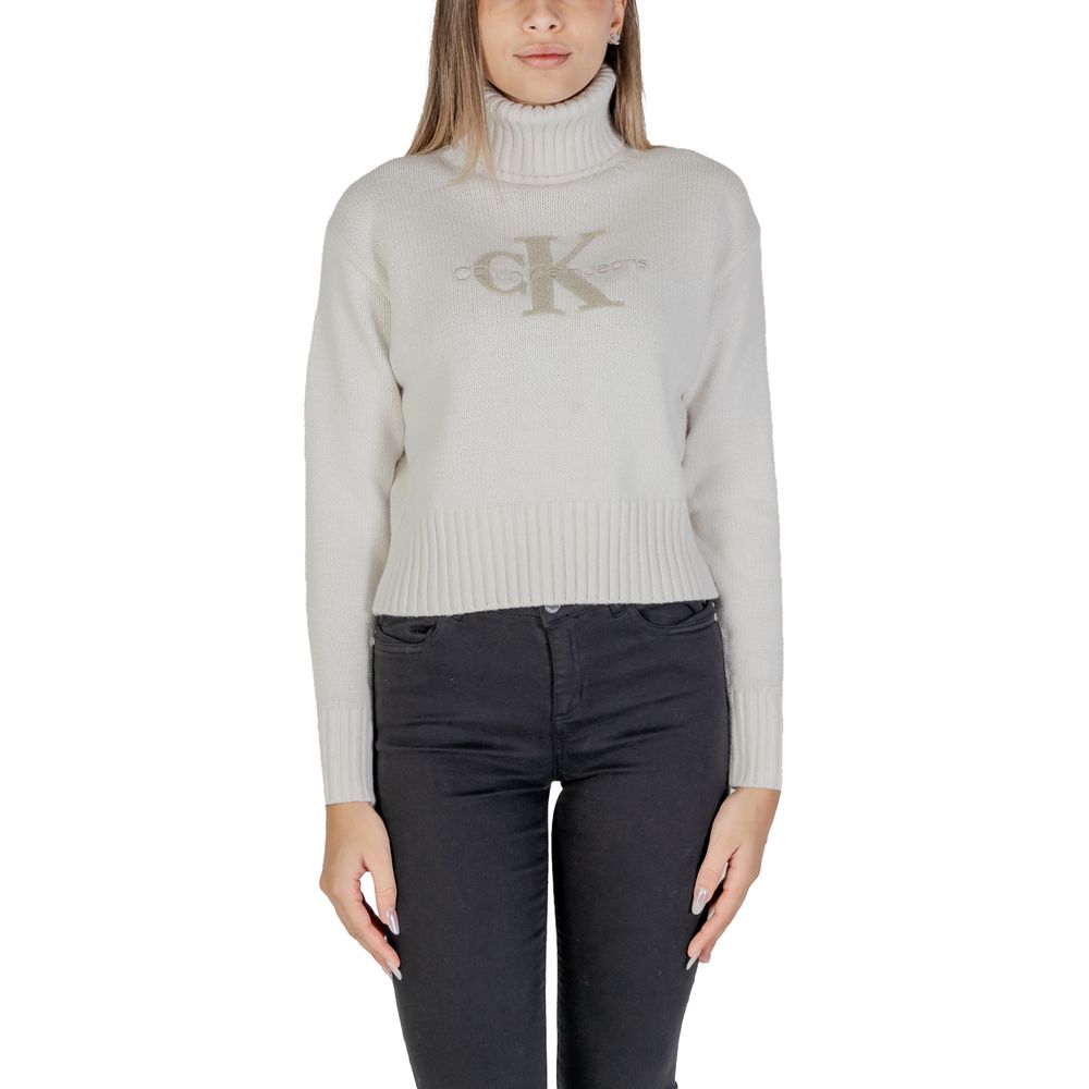 Calvin Klein Jeans Cream Cotton Sweater $260.00 Calvin Klein Jeans Luzworld