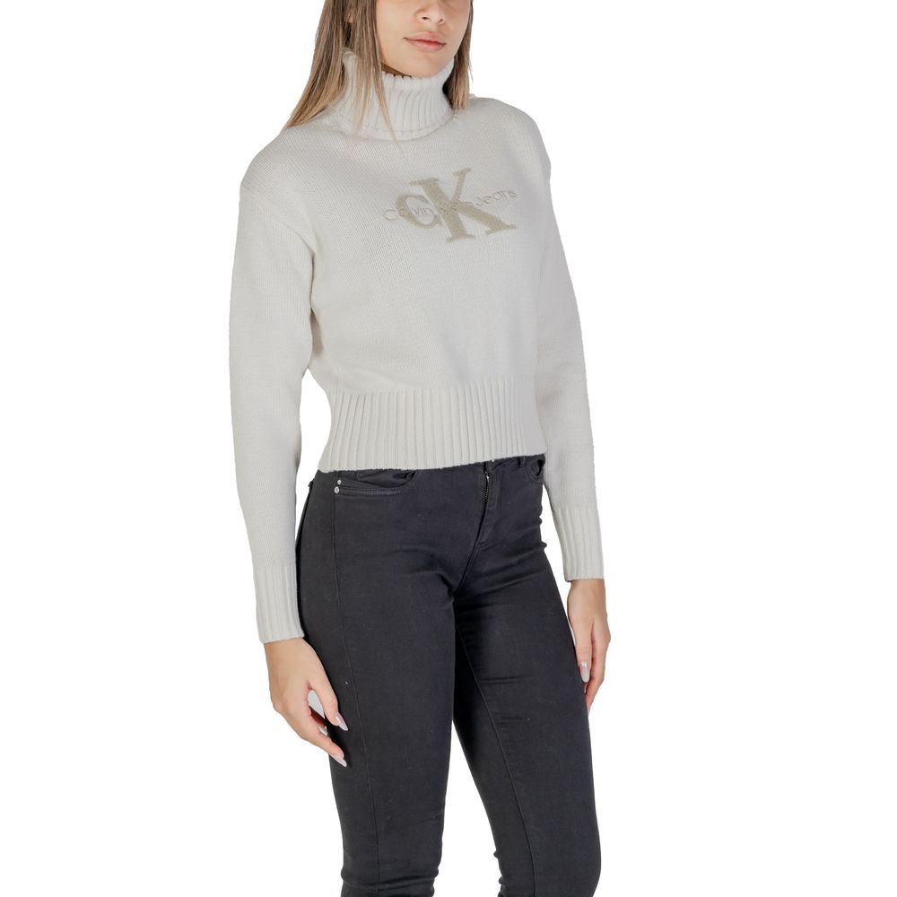 Calvin Klein Jeans Cream Cotton Sweater $260.00 Calvin Klein Jeans Luzworld