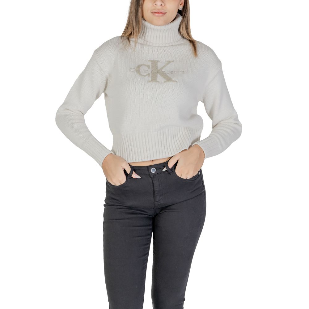 Calvin Klein Jeans Cream Cotton Sweater $260.00 Calvin Klein Jeans Luzworld