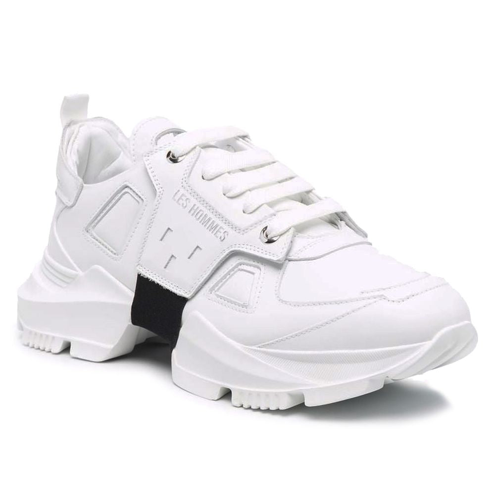 Les Hommes White Calfskin Men Sneaker $703.00 Les Hommes Luzworld