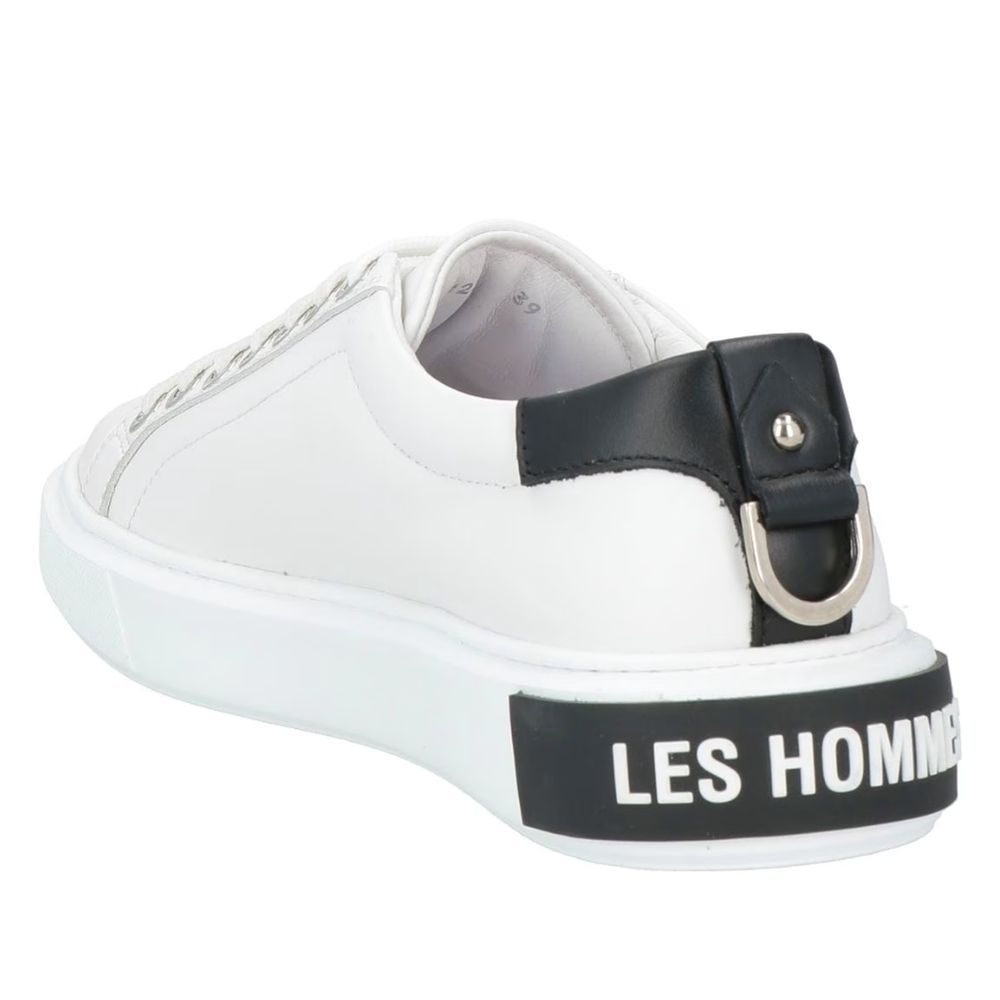 Les Hommes White Calfskin Men Sneaker $676.00 Les Hommes Luzworld