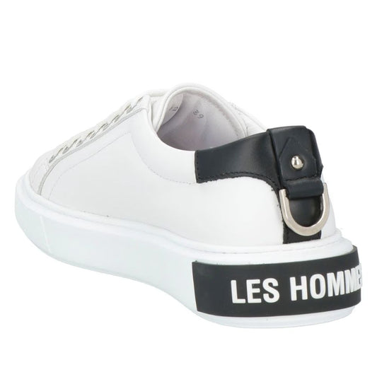 Les Hommes White Calfskin Men Sneaker $676.00 Les Hommes Luzworld