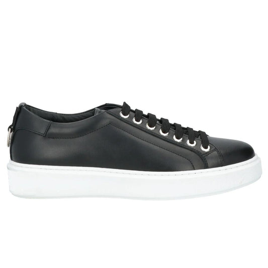 Les Hommes Black Calfskin Men Sneaker $676.00 Les Hommes Luzworld