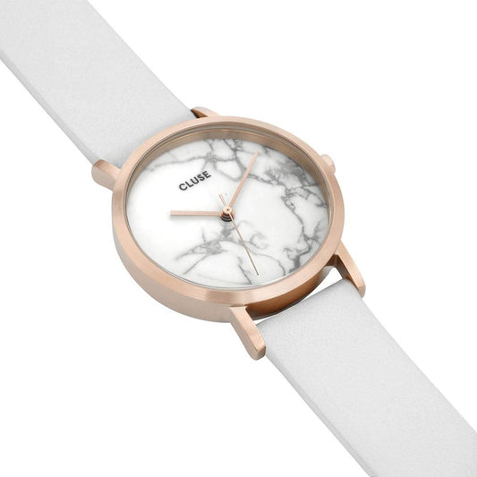Cluse White Leather Watch $225.00 Cluse Luzworld