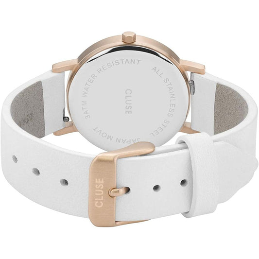 Cluse White Leather Watch $225.00 Cluse Luzworld