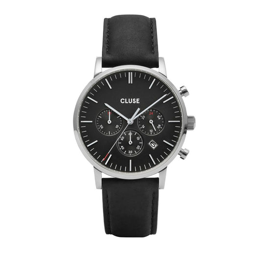 Cluse Black Leather Watch $233.00 Cluse Luzworld