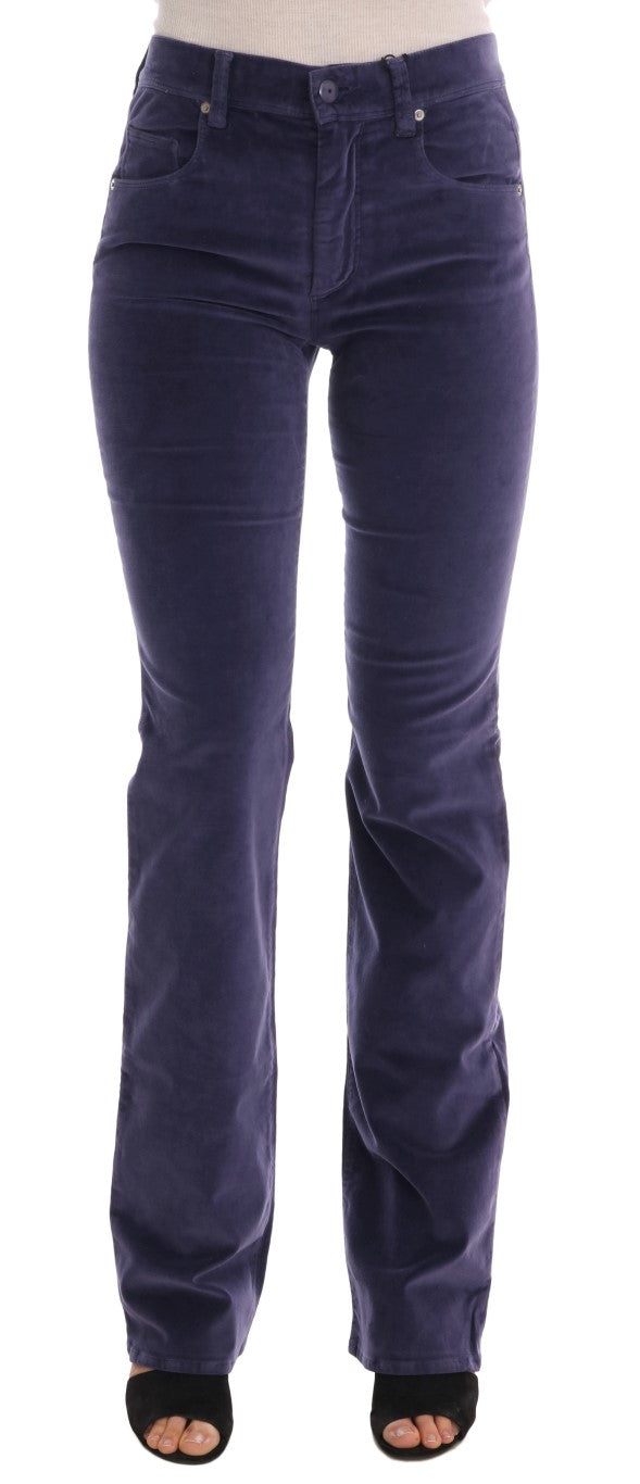 Ermanno Scervino Purple Corduroy Stretch Bootcut Pants $927.00 Ermanno Scervino Luzworld