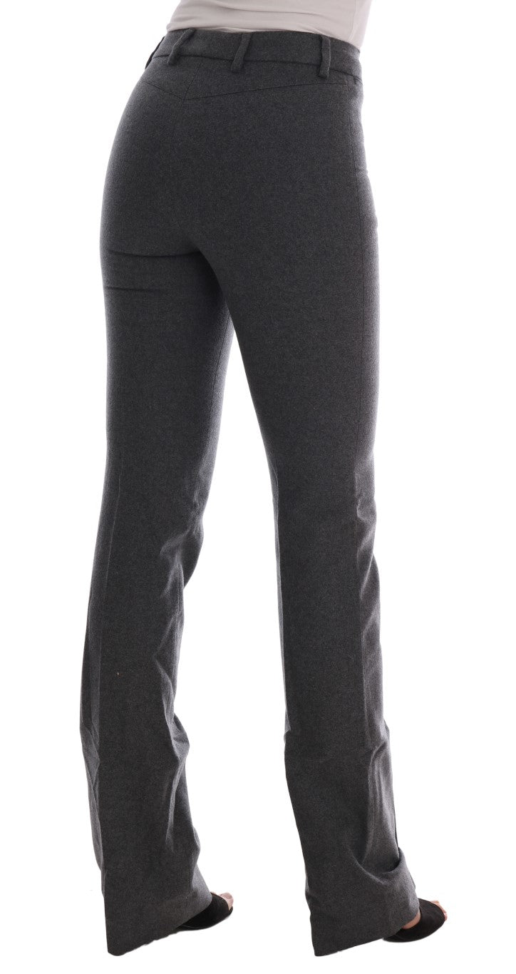 Ermanno Scervino Gray Wool Stretch Slim Pants $702.00 Ermanno Scervino Luzworld