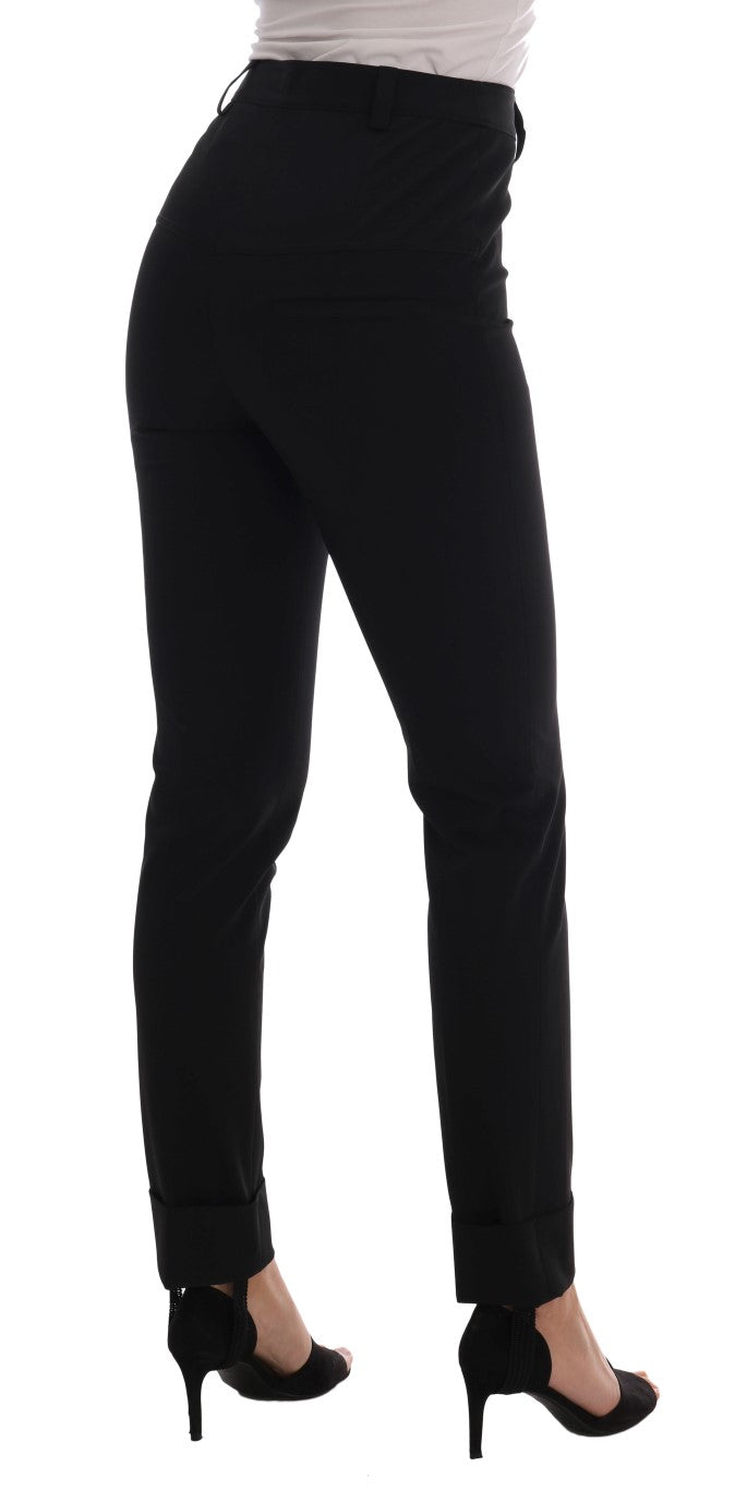 Ermanno Scervino Black Stretch Leggings Pants $724.00 Ermanno Scervino Luzworld