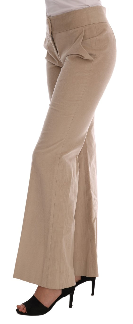 Ermanno Scervino Beige Cotton Bootcut Pants $904.00 Ermanno Scervino Luzworld