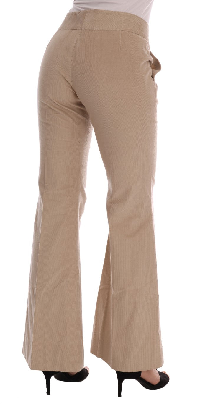 Ermanno Scervino Beige Cotton Bootcut Pants $904.00 Ermanno Scervino Luzworld