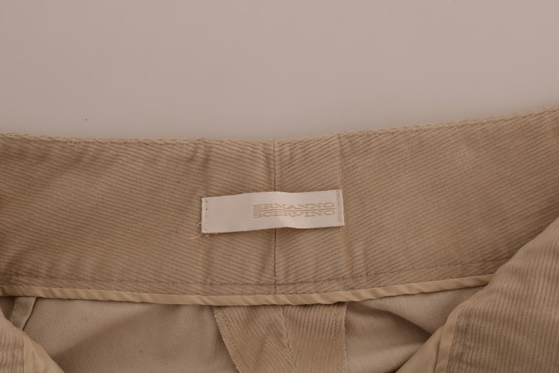 Ermanno Scervino Beige Cotton Bootcut Pants $904.00 Ermanno Scervino Luzworld