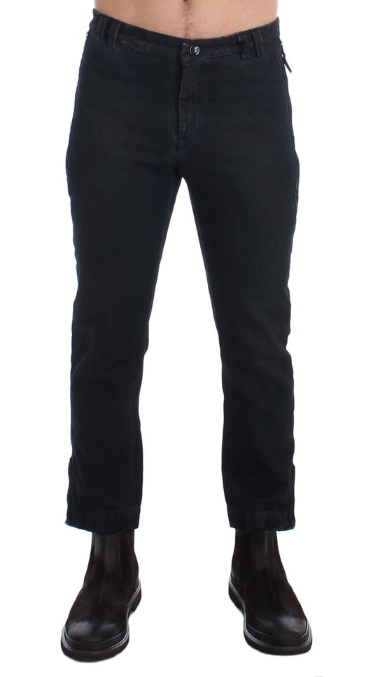 Costume National Blue Cotton Slim Pants Denim Jeans $649.00 Costume National Luzworld