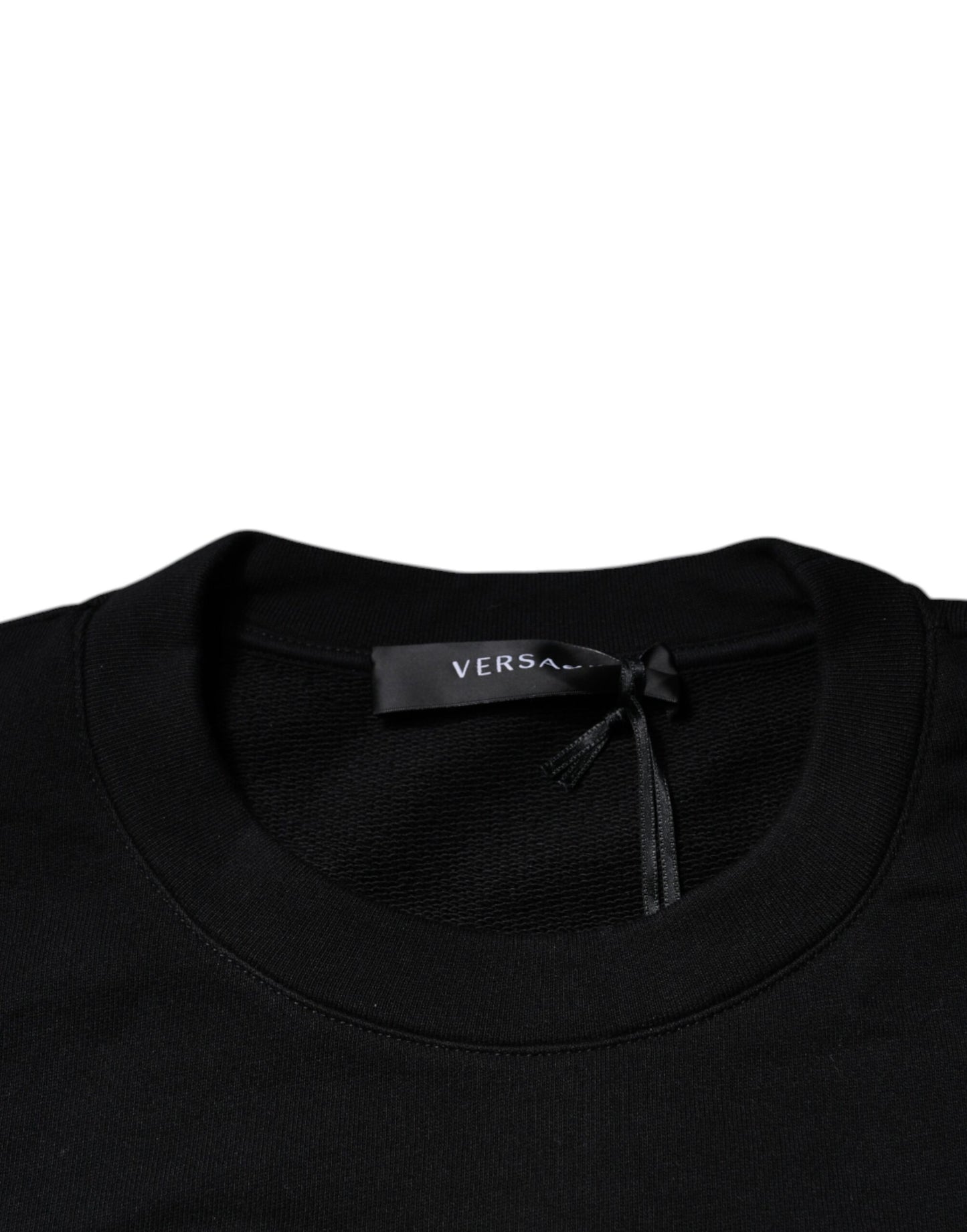 Versace Black Medusa Embroidery Crew Neck Pullover Sweater $1027.00 Versace Luzworld