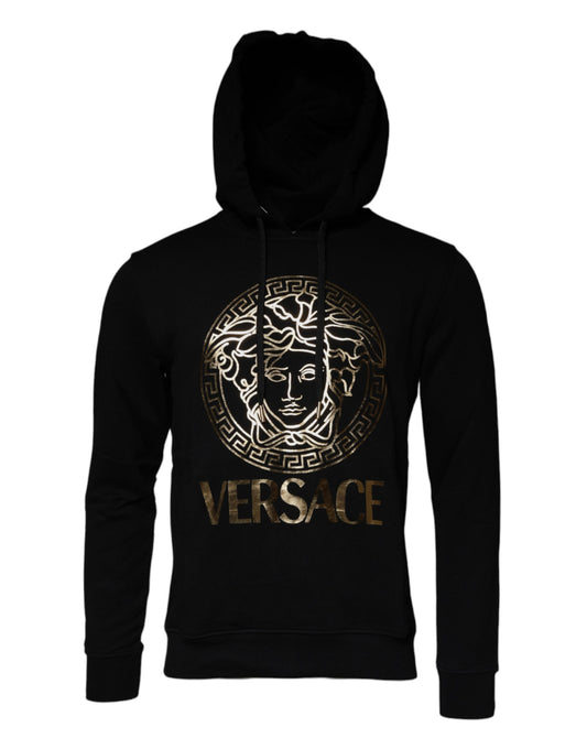 Versace Black Medusa Cotton Hoodie Pullover Sweatshirt Sweater $1397.00 Versace Luzworld