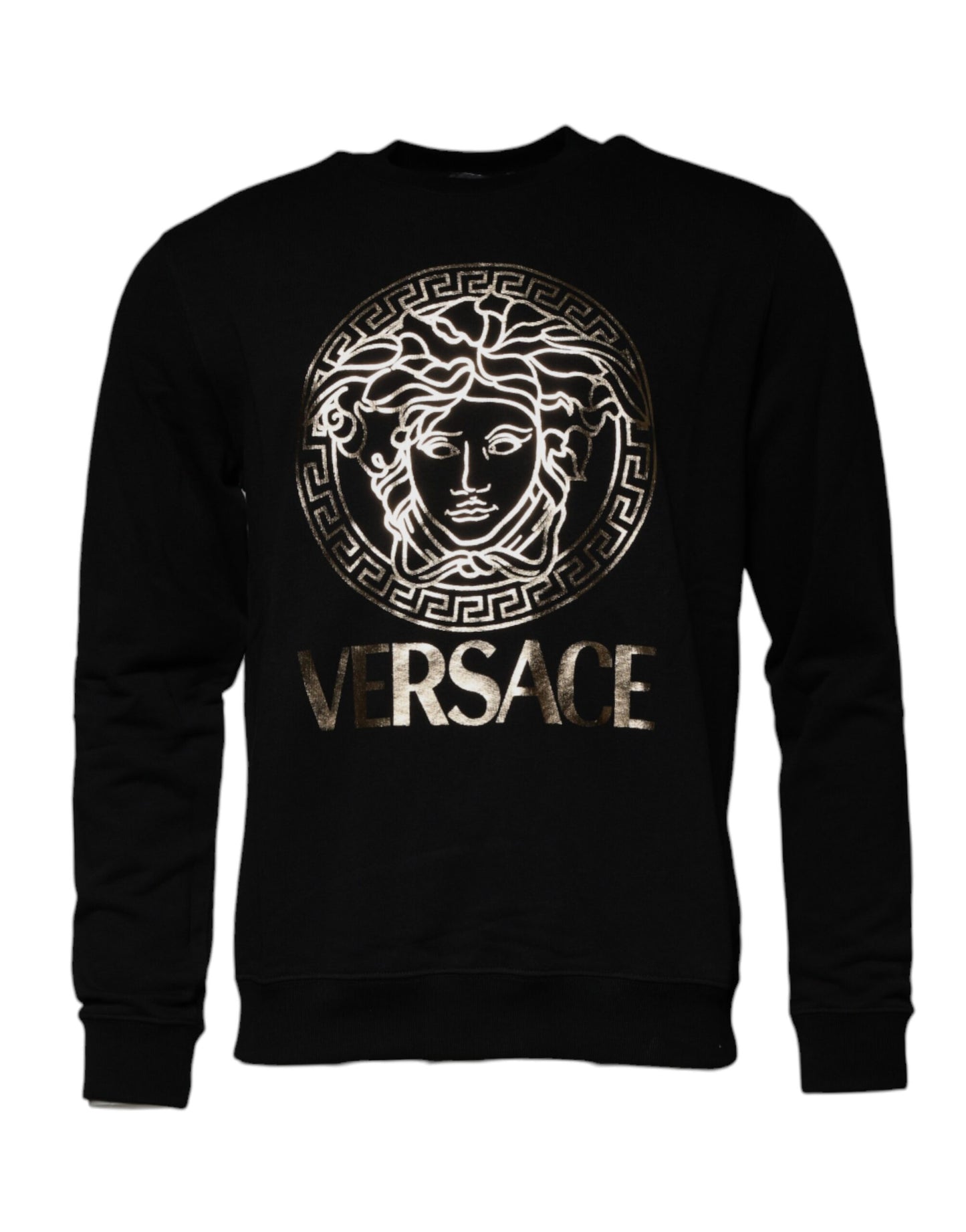 Versace Black Medusa Fleece Men Crew Neck Sweatshirt Sweater $1198.00 Versace Luzworld