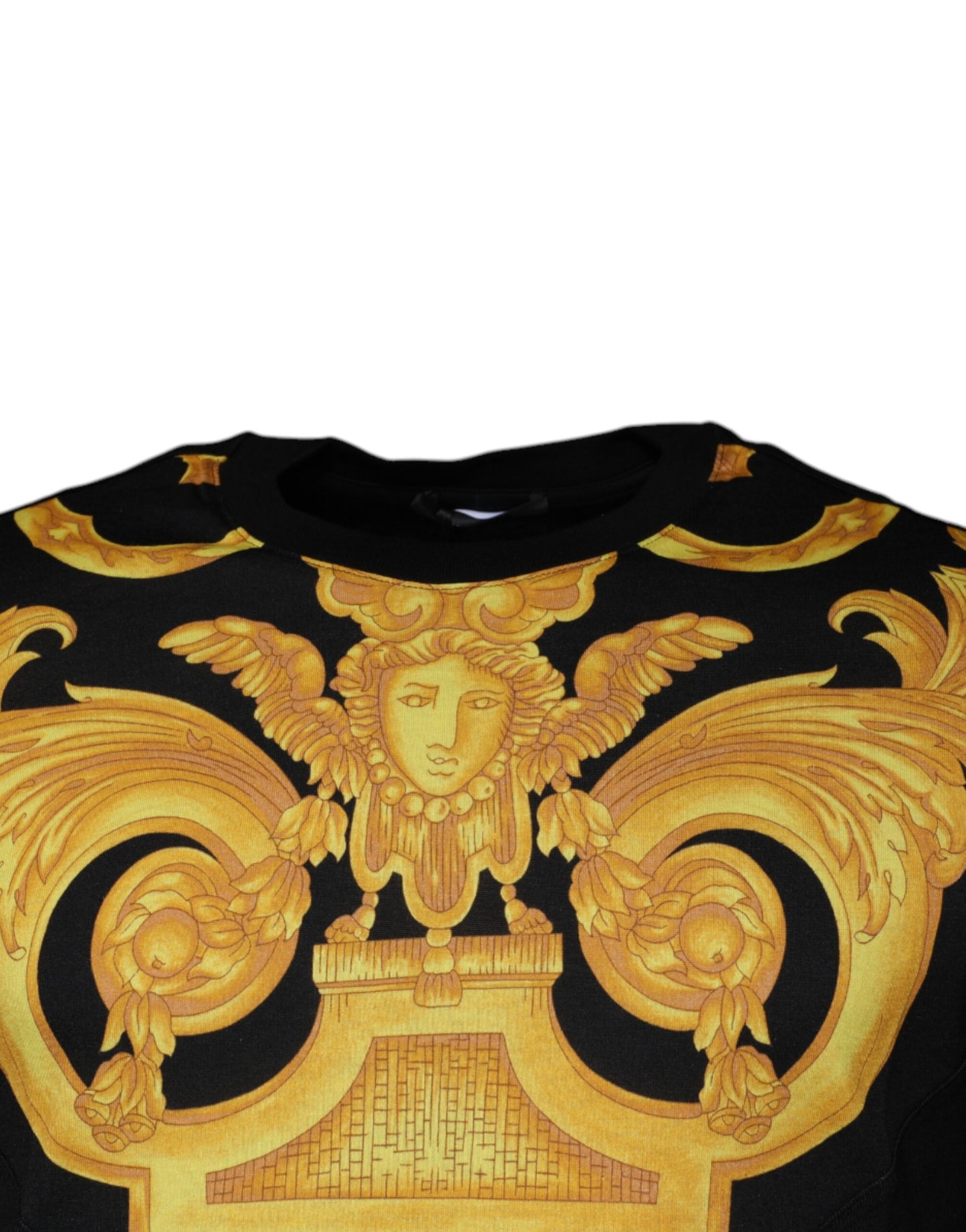 Versace Black Medusa Print Cotton Crew Neck T-shirt $806.00 Versace Luzworld