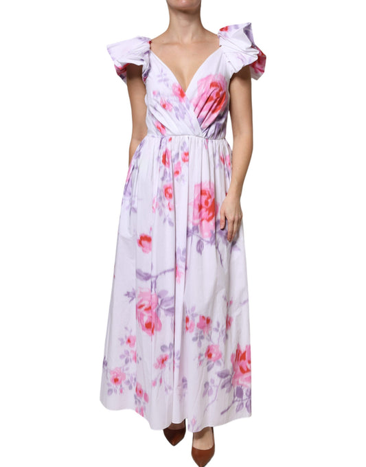 Philosophy White Floral Cotton Maxi Dress $1693.00 Philosophy Luzworld