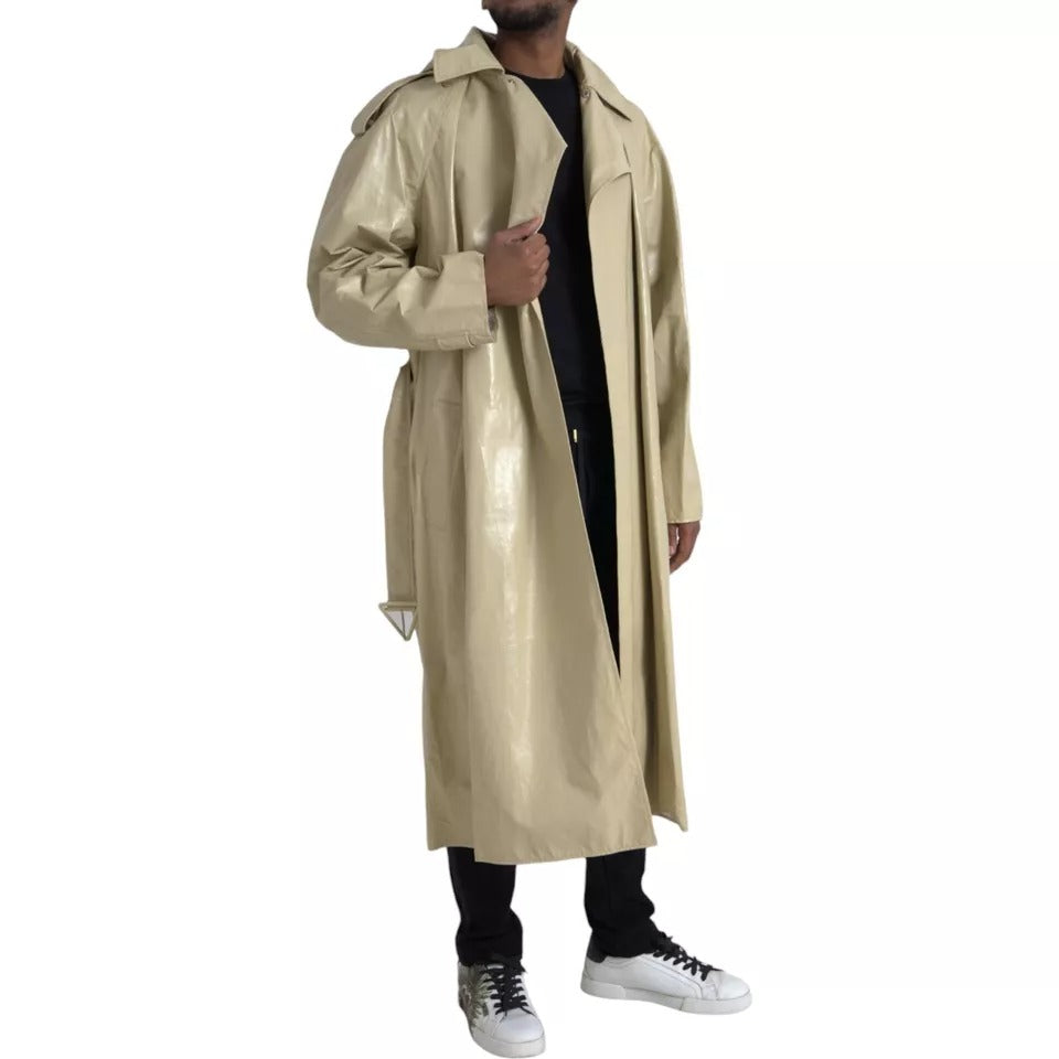 Bottega Veneta Beige Lambskin Leather Trench Coat Jacket $12731.00 Bottega Veneta Luzworld