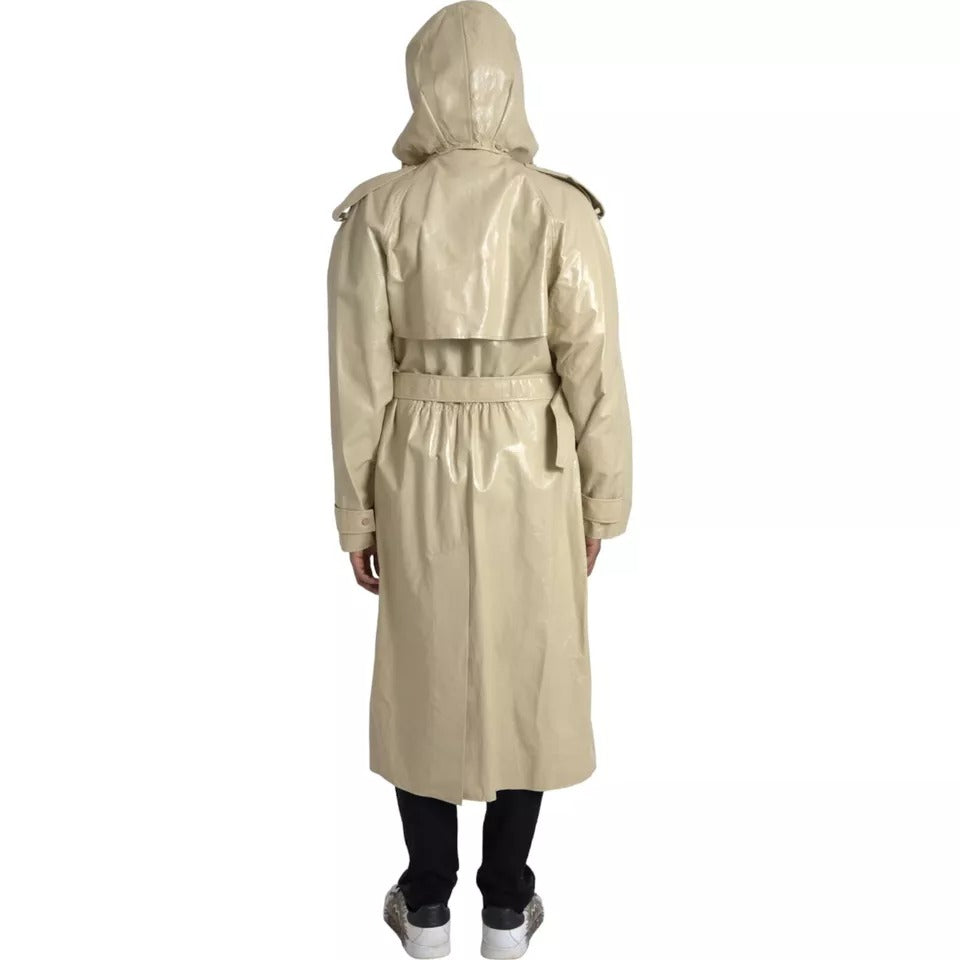 Bottega Veneta Beige Lambskin Leather Trench Coat Jacket $12731.00 Bottega Veneta Luzworld