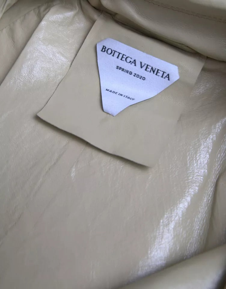 Bottega Veneta Beige Lambskin Leather Trench Coat Jacket $12731.00 Bottega Veneta Luzworld