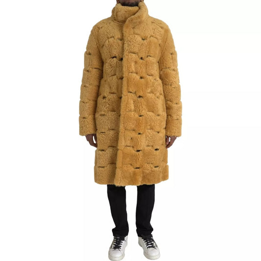 Bottega Veneta Yellow Wool Long Teddy Coat Jacket $21308.00 Bottega Veneta Luzworld