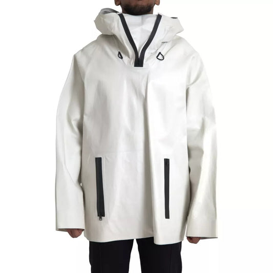 Bottega Veneta White Leather Men Waterproof Jacket Blouson $9517.00 Bottega Veneta Luzworld