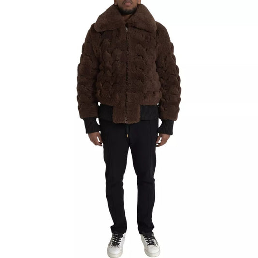 Bottega Veneta Brown Fur Lamb Shearling Coat Jacket $13801.00 Bottega Veneta Luzworld