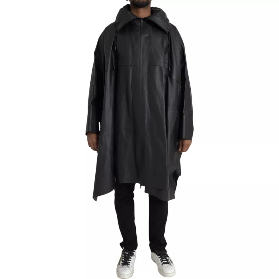 Bottega Veneta Black Leather Hooded Men Trenchcoat Jacket $14336.00 Bottega Veneta Luzworld