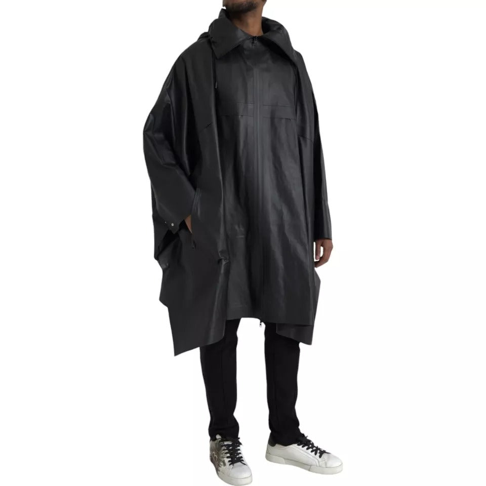 Bottega Veneta Black Leather Hooded Men Trenchcoat Jacket $14336.00 Bottega Veneta Luzworld