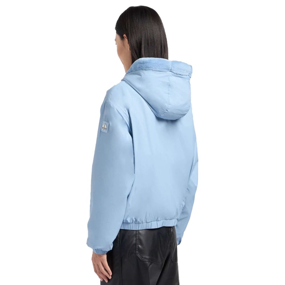 Moose Knuckles Light Blue Nylon Women Jacket $1017.00 Moose Knuckles Luzworld
