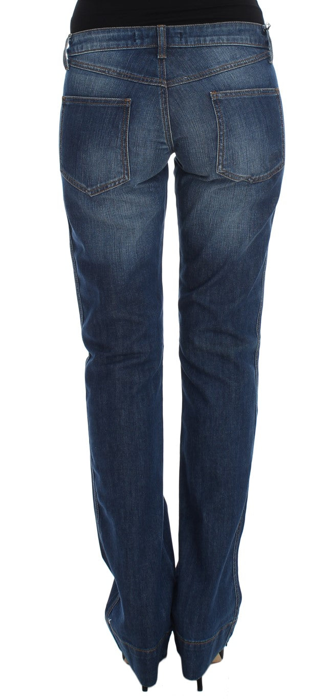 Cavalli Blue Wash Cotton Stretch Boot Cut Jeans $578.00 Cavalli Luzworld