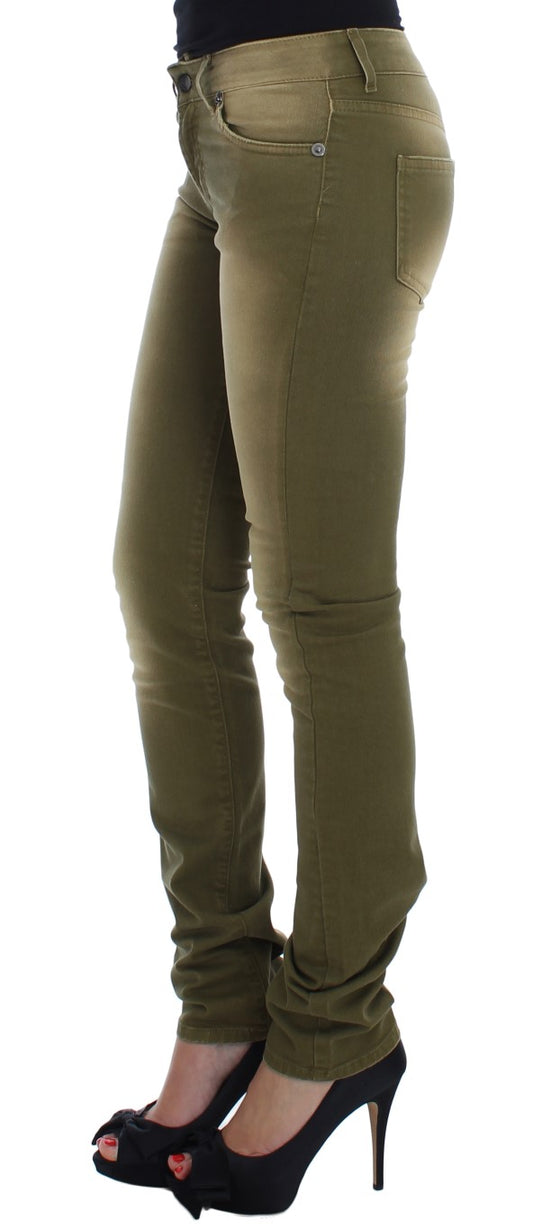 Cavalli Green Wash Slim Fit Cotton Stretch Jeans $578.00 Cavalli Luzworld