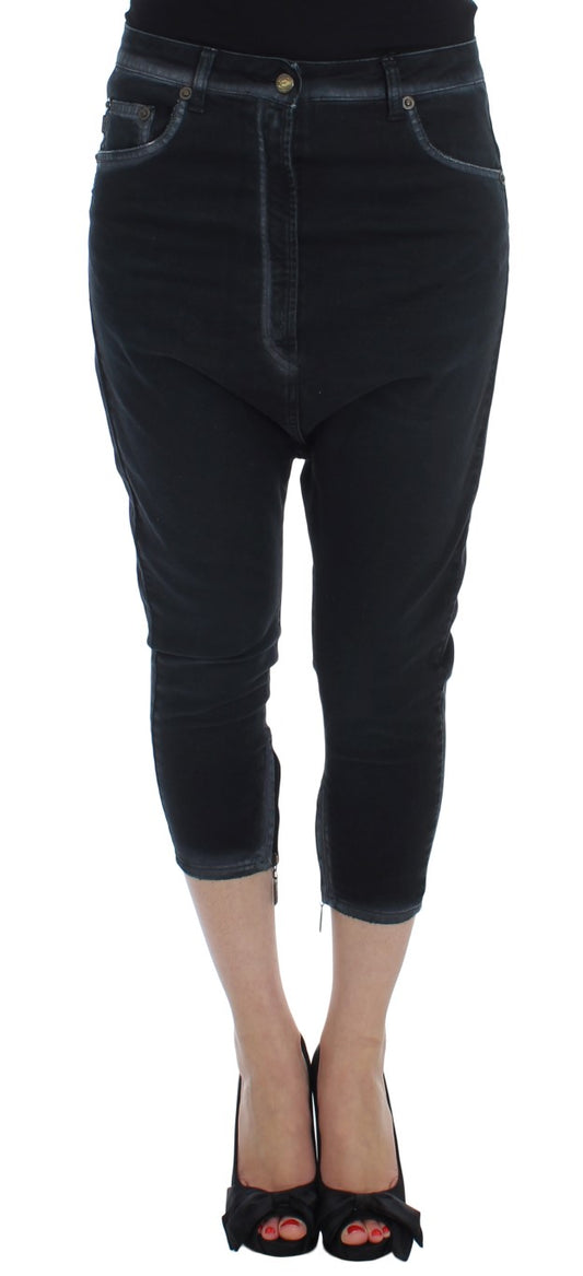 Cavalli Blue Cotton Stretch Baggy Relax Jeans $578.00 Cavalli Luzworld