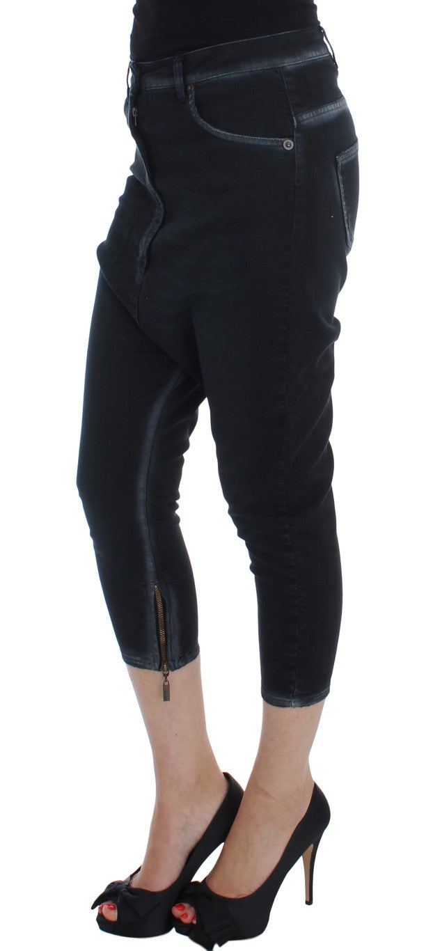 Cavalli Blue Cotton Stretch Baggy Relax Jeans $578.00 Cavalli Luzworld
