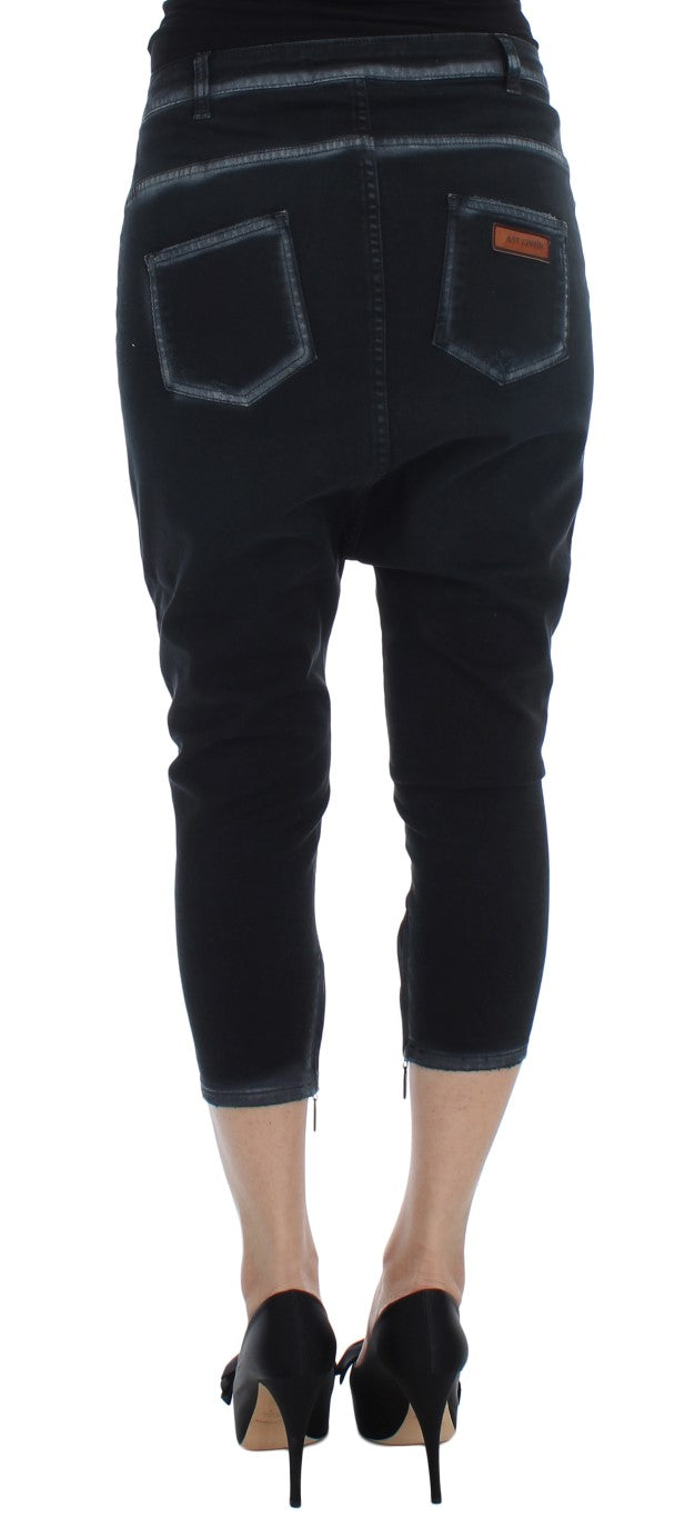 Cavalli Blue Cotton Stretch Baggy Relax Jeans $578.00 Cavalli Luzworld