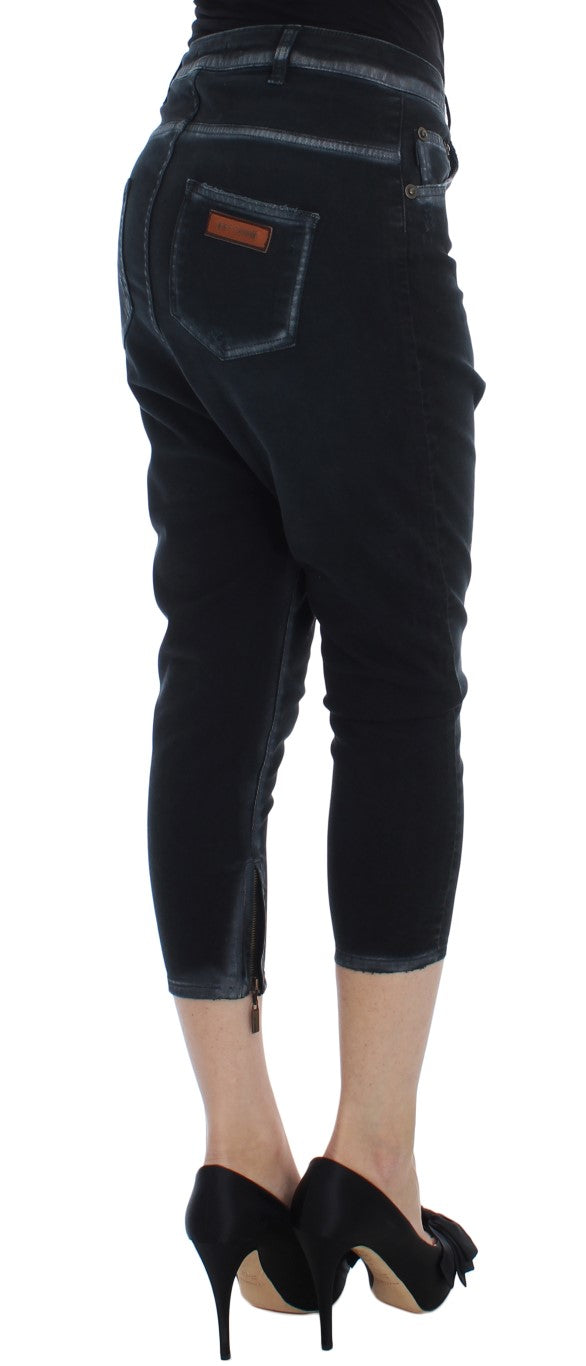 Cavalli Blue Cotton Stretch Baggy Relax Jeans $578.00 Cavalli Luzworld